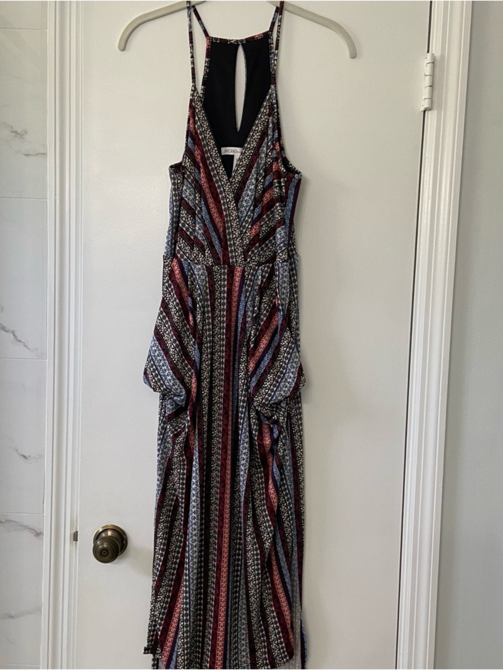 BCBG Boho Striped Maxi Dress Small